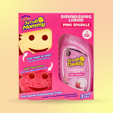 Načítať obrázok do zobrazovača galérie, Produktový obrázok Scrub Daddy Pink Sparkle Wash Up Combo