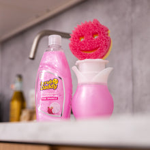 Načítať obrázok do zobrazovača galérie, Scrub Daddy Čisto ružová sada na umývanie riadu a jej obsah
