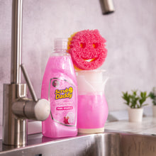 Načítať obrázok do zobrazovača galérie, Scrub Daddy Čisto ružová sada na umývanie riadu v kuchyni pri kuchynskej batérii

